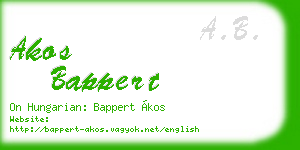 akos bappert business card